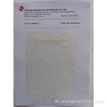 100% Polyester 400t Downbag Taffeta